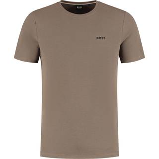 BOSS Waffle T Shirt Brown