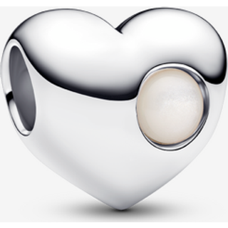 Pandora Silver Engravable June Birthstone Heart Charm