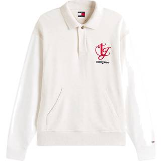 Embroidery Colour-Blocked Relaxed Sweatshirt