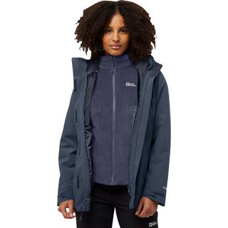 Jack Wolfskin Women's Rotwand 3in1 Jacket 3 i 1-jakke Damer størrelse XS farve blå