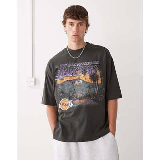 New Era NBA Washed Graphic Los Angeles Lakers T-Shirt 60684346-20 Størrelse XXL