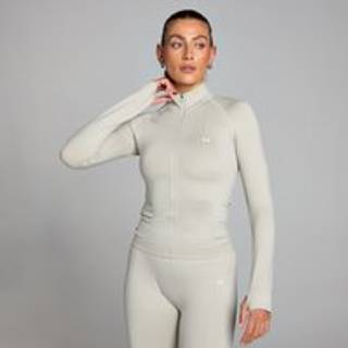 MP Shape Seamless Zip Through Jacket til kvinder – Ash - XL - Beige