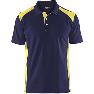 Blåkläder 3324 Poloshirt / Poloshirt - S - Marineblå/High Vis Gul