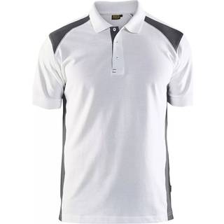 Blåkläder 3324 Poloshirt / Poloshirt - S - Hvid/Mørk Grå