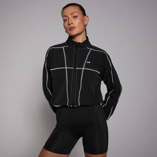 MP Tempo Cropped Contrast Stitch Windbreaker til kvinder – Sort - XXL