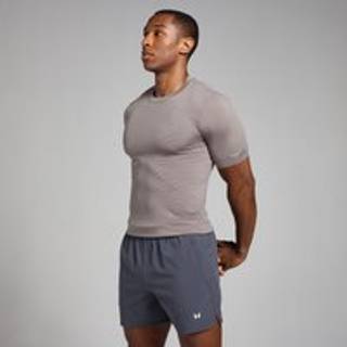MP Active Seamless Printed T-shirt til mænd − Cool Grey - XS - Grå