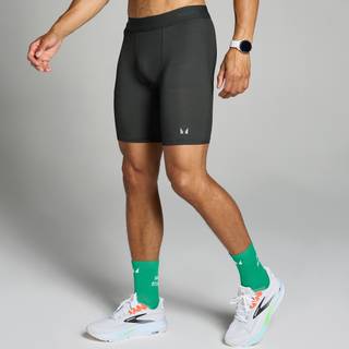 MP Velocity Contrast Ribbed Baselayer Short til mænd - Sort - XS