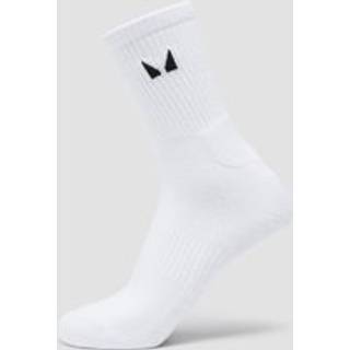 MP Unisex Crew Socks (1 Pack) - White - UK 12-14 - Hvid