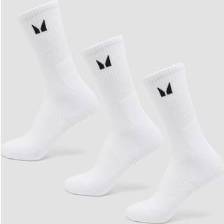 MP Unisex Crew Socks (3 Pack) - White - UK 9-11 - Hvid