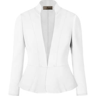 Kvinder Super Comfy Ponte Office Blazer JK1135 1073t White S