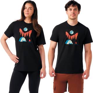 Smartwool Night Camp Graphic Tee Merino-shirt Herrer størrelse L farve sort