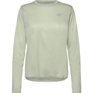 New Balance Women's Athletics Long Sleeve Funktionsshirt Damer størrelse S farve beige
