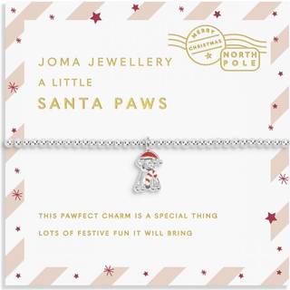 Joma A Little Christmas Santa Paws Children's Bracelet - Silver