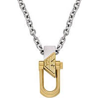 Emporio Armani Two-Tone Stainless Steel Pendant Men's Necklace EGS3243040
