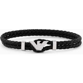 Emporio Armani Black Leather ID Men's Bracelet EGS3237040