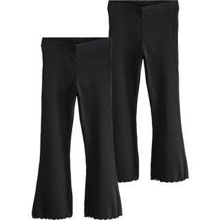Next Black 2 Pack Rib Flare Leggings (3-16yrs)