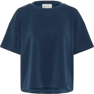 My Essential Wardrobe Hellemw Emb Boxy Tee Toppe & T-Shirts 10705231 After Midnight (XS/S)