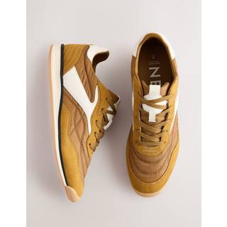 Next Ochre Yellow Panel Detail Lace-Up Trainers