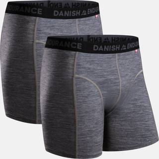 MERINO WOOL TRUNKS FOR MEN - Grey Melange / 2XL / 2-Pack