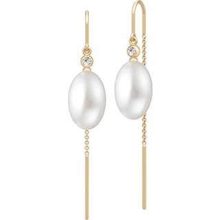 Afrodite Chain Earrings White Pearl