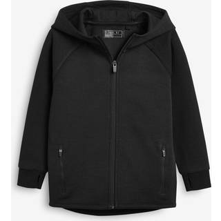 Next New Black Tech Sportswear Zip Through Hoodie (3-16yrs)