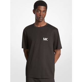 MK Logo Appliqué Cotton T-Shirt - Black - Michael Kors - XL