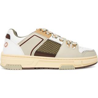 Sneakers i mesh og imiteret læder