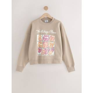 Next Officiel Rolling Stone License Sommerpastelsweatshirt med grafisk superblød, kraftig Sweatshirt