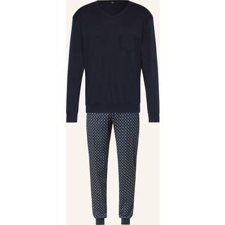 Calida Relax Streamline Pyjama With Cuff - Navy-2 - Medium