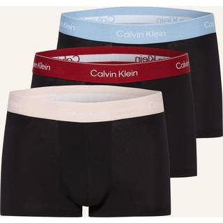 3 Pack Low Rise Trunks - Icon Cotton Stretch - Black - XS