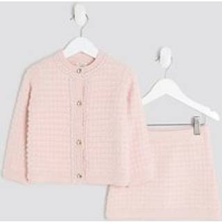 River Island River Island Fluff Bouclé Cardigan-sæt