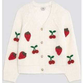 River Island River Island Beige Cream Girls 3D Fruit Cardigan