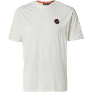 Napapijri S Badge T Shirt Off White