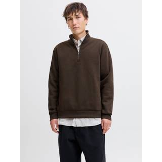 Ensfarvet Sweatshirt Med Halv Lynlås