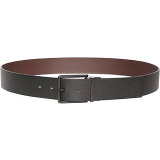 Reversible Full Grain Leather Belt - Black - 90 cm