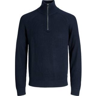 Ensfarvet Sweatshirt Med Halv Lynlås