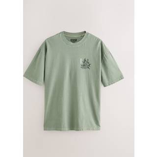 Next Green Snake Relaxed Fit Graphic Print T-Shirt