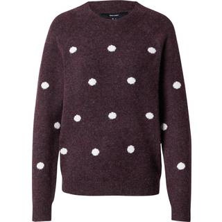 VERO MODA DAME STRIKTRØJE VMDOFFY - Winetasting White Dots - S