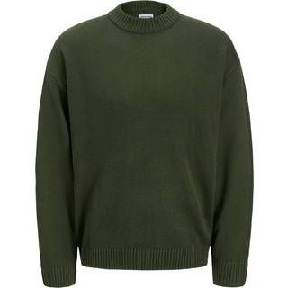 Ensfarvet Striktrøje