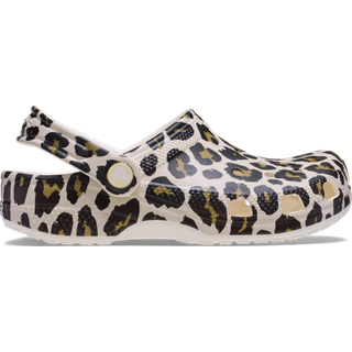 Crocs kids Classic Leopard Clogs Chalk 29