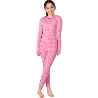 Kari Traa Kid's Hennie Set Merino undertøj Børn størrelse 12 Years farve pink