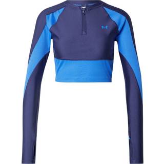 HeatGear® Rib Women's ¼ Zip Washed Navy / Blue Atlantis / Blue Atlantis M