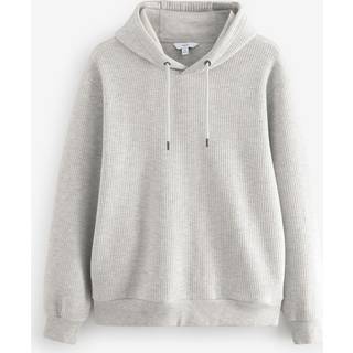 Next Grey Marl Linear Texture Hoodie