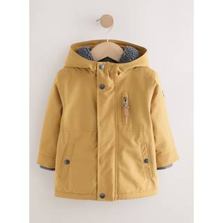 Next Ochre Yellow Waterproof Borg Lined Parka Coat (3mths-7yrs)