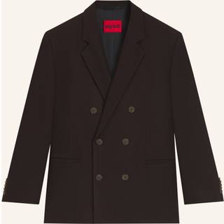 Moderne fit blazer i sildebensdobby med stræk