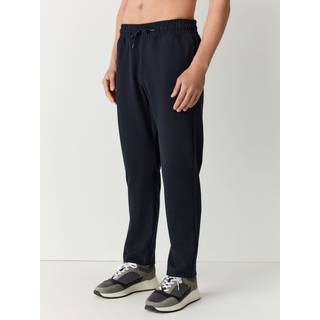 Next Navy Blue Textured Twill Straight Leg Joggers