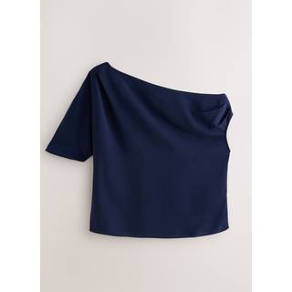 Next Asymmetrisk draperet kortærmet top