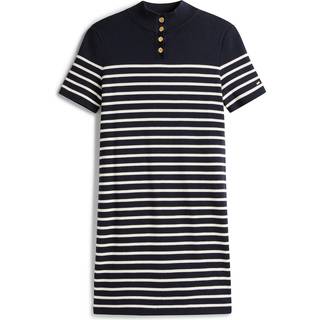 Jersey Mock Neck Mini Jumper Dress