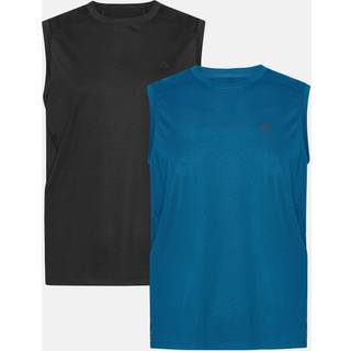 MEN'S SUSTAIN PERFORMANCE TANK TOP - Black | Bright Blue / L / 2-Pack