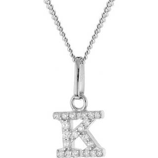 trendor 28240-K Damen-Kette mit Buchstabe K Anhänger 925 Silber Rhodiniert